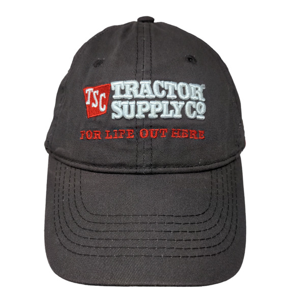 Tractor Supply Co Men's Slideback Hat Gray Adjustable Embroidered Logo Cotton - Picture 1 of 11